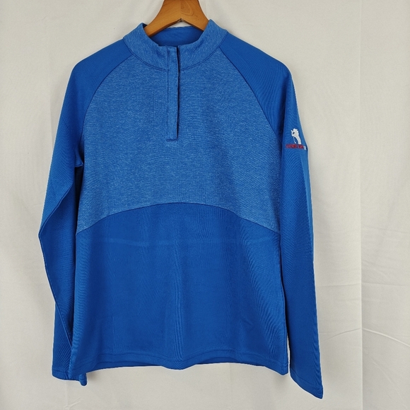 FootJoy Nwt Heather Block Half-Zip Mid-Layer Women In Royal Blue Size Small - Picture 3 of 10
